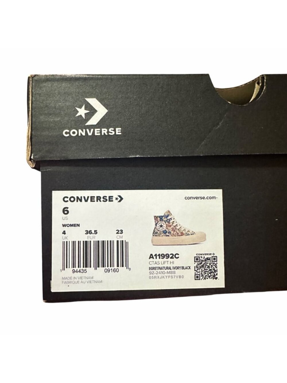 ✨Converse Chuck Taylor Lift Platform Sz 6 Women Sneaker Floral Tapestry A11992C - Picture 8 of 10